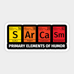 periodic table - sarcasm - primary elements of humor Sticker